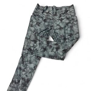 Athleta Tie-Dye Leggings in Green and Gray